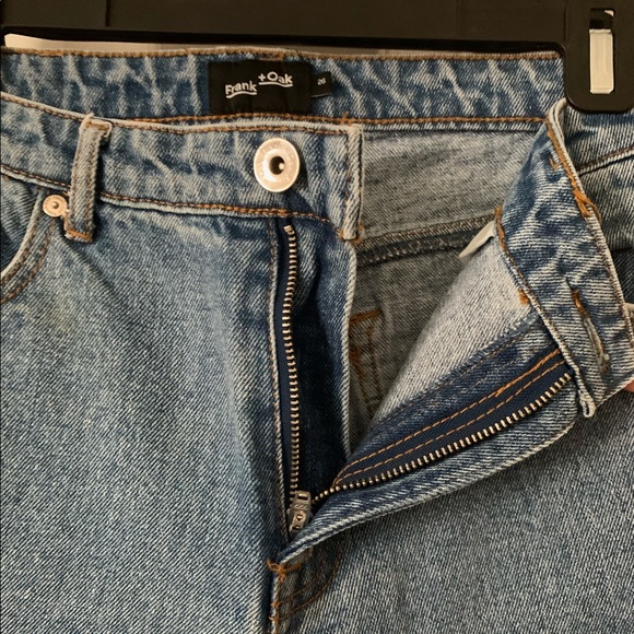 Frank & Oak Cropped High-Waisted Jeans w Raw Hem - Picture 5 of 5